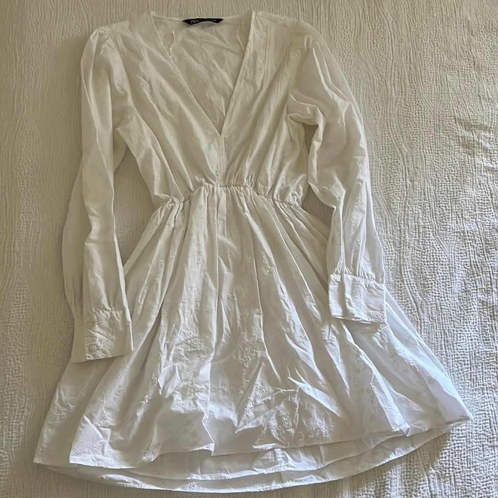 White floral print ZARA dress